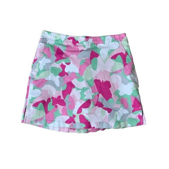 Lady Hagen Skort Lined Breast Cancer Awareness Size 4 Pink Butterfly Golf - Picture 1 of 10
